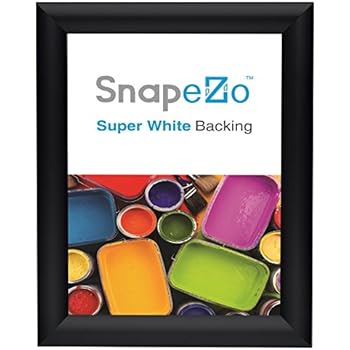 SnapeZo Weather Resistant Black Poster Frame 8.5x11 Inches, 1.38 Inch Outdoor Profile, Outdoor Poster Display Unit
