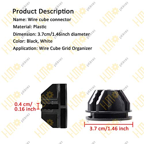 HLMxOptimo Plastic Connector Wire Grid Cube Organizer Connector for
