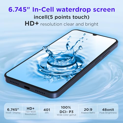 CWOWDEFU 2025 Android 14 Unlocked Cellphone, 12GB+128GB Expandable Mobile Phone Without Contract Smartphone,Octa Core 6.75 