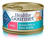 Blue Buffalo Healthy Gourmet Natural Adult Pate Wet Cat Food, Ocean Fish & Tuna 3-oz cans (Pack of 24)