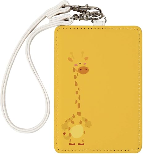 Amazon パスケース ストラップ付き 定期入れ 動物 動物柄 アニマル どうぶつ キリン Icカード入れ 通勤 通学 Ldskfs 1002 バッグ スーツケース