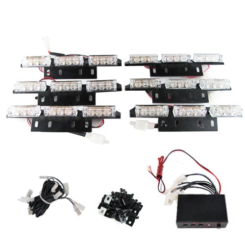 Amber Emergency 54-LED Snow Plow Truck Car Strobe Warning Light Flash Mode