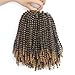 4 Packs Spring Twist Braiding Hair Crochet Hair Braids Bomb Spring Twist Crochet Hair Ombre Mix Colors Fluffy Twist Hair Jamaican Bounce 8 Inch 110G Synthetic Hair Extensions(1B/27#)