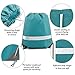 Teal-Blue-Drawstring-Backpacks-Bags-in-Bulk Reflective Gym Bag 10 Pack, Sports String Back Packs Sackpack Cinch Bags