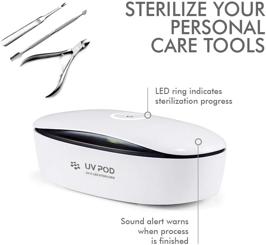 LED UV Sterilizer Box (Professional) Ultraviolet Light Sanitizer for Cleaning Cosmetic Nail Tools Toothbrush Beauty Manicure Pedicure Salon Art Makeup Equipment Disinfectant Retainer