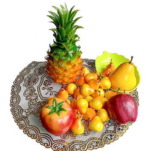 Lorigun 30pcs Artificial Lifelike Simulation 1.3" Mini Pears Fake Fruits Photography Props Model