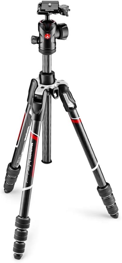 Manfrotto Befree Advanced Carbon Reisestativ Twist (Drehverschluss) mit Kugelkopf, inkl.Tasche (für Canon, Nikon, Sony, DSLR, CSC, Spiegellose Kamera, Traglast:8kg, Packmaß:41cm, Gewicht:1,25kg)