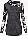Faddare Tunic Sweatshirts, Long Raglan Shirt Grey Womens Cowl Neck Sweater,Black 2XL