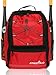 Athletico Youth Baseball Bat Bag - Backpack for Baseball, T-Ball & Softball Equipment & Gear | Holds Bat, Helmet, & Glove | Fence Hook (Red)