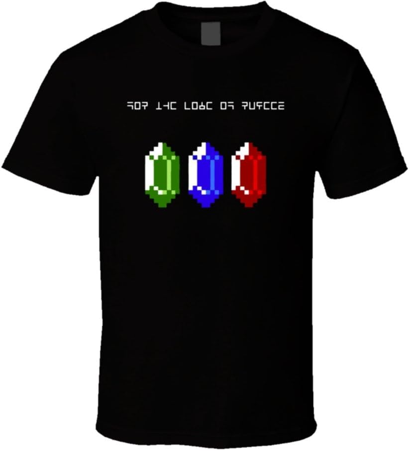 Zelda For The Love Of Rupees Old School Hylian Text T Shirt Black