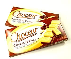 Choceur coffee flavored Milk chocolate combined with White chocolate, coffee&Cream (072799831240)