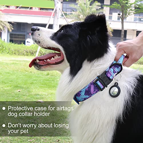 Hotsky Tactical Dog Collar Adjustable Military Training Nylon Dog Collar  with Handle and Heavy Duty Metal Bu