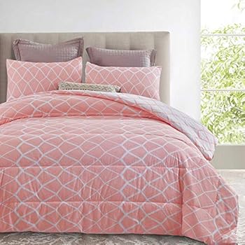 Amazon.com: ATsense Comforter Set Queen, 3-Piece 100% Cotton Fabric, Soft Microfiber Overfilled 