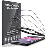 LK [3 Pack] Screen Protector for iPhone XR and iPhone 11 6.1'' Tempered Glass Film (Alignment Frame Easy Installation) HD Clarity, Bubble Free, Anti Scratch, Case Friendly