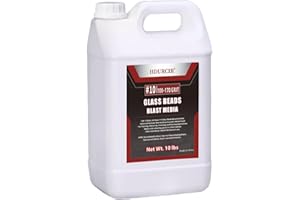 HDURCIR #10 Glass Beads - 10 lb (4.5 kg) - Sand Blasting Abrasive Media (Medium) 100-170 Mesh (Grit) for Blast Cabinets or Sand Blasting Guns