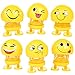 PROLOSO Spring Emoji Shaking Head Dolls Dancing Nodding Toys Theme Party Favors Car Dashboard Table Decoration (6 pcs)