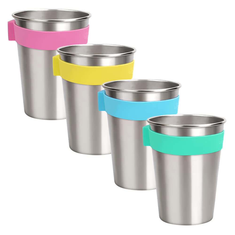 Photo 1 of **MIUSSING HANDLES ** SOPHICO Magnetic Hanging Cups for Toddlers Kids and Adults, Hanging Cup on Fridge or Watercooler, for Independent Drinkers (MIX-12oz, Stainless Steel)