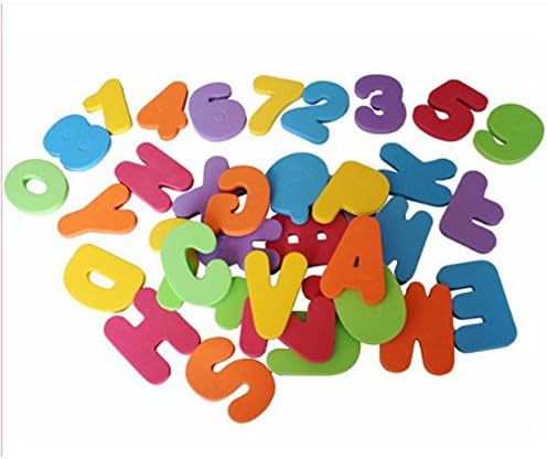 JFFKLS 72PCs Alphanumeric Letter Bath Puzzle Soft EVA Kids Baby Toys New Early Educational Kids Tool Bath Toy Funny Toy
