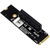 NGFF M.2 M-Key to PCIe x4 Expansion Card Adapter for Desktop Computers | Converts a compatible M-Key M.2 interface into a PCIe x4 slot for installing supported desktop expansion cards