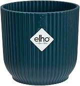 elho Vibes Fold Round Mini 9-100% Recyclable Flower Pot Ø9.3 x H8.8 cm Blue
