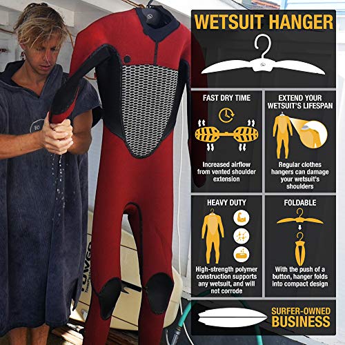 Wetsuit Hanger Fast Dry Folding Vented Hanger for Surfing and Scuba