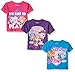 Nickelodeon Paw Patrol Little Girls' Toddler 3-Pack T-Shirts, Pink/Purple/Blue, 5T