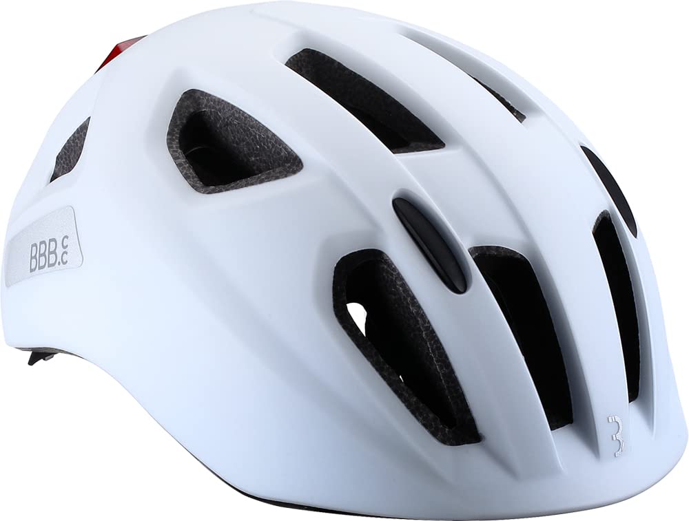 BBB Cycling Bike Helmet for Kids 5-12 years Boys and Girls Road and Urban Cycling Skateboard Inline Skating Scooter Matt White M 52-58 cm Sonar BHE-171