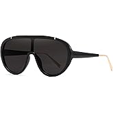 FEISEDY Sunglasses Women Oversized One Piece Frame UV400 Sun Glasses Trendy Retro Shades B2580