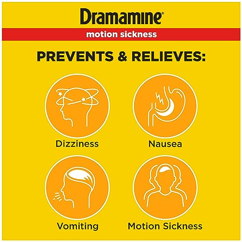 Dramamine Chewable, Motion Sickness Relief, Orange Flavor, 4 Count