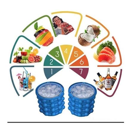 TOOLIFE Eiseimer mit Deckel, Doppelwandiger Eisbehälter Sektkühler, Eisbehälter mit Doppelwand für Besonders Lange Kühlung, G