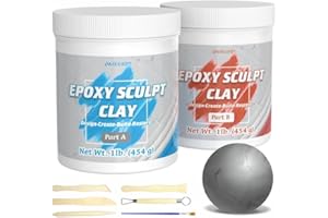 OAIEGSD Natural Epoxy Sculpt Clay, 2 Pound Self-Hardening AB Epoxy Sculpt Clay for Sculpting, 2 Part Modeling Compound (A & B), Epoxy Clay Magic Sculpt for Sculpting, Modeling, Filling, Repairing
