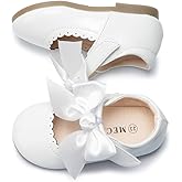 Bellocasa Mary Jane Little Girls Dress Shoes Toddler Baby Ballet Flats Flower Girls Wedding Party Bow Princess Kid Shoes