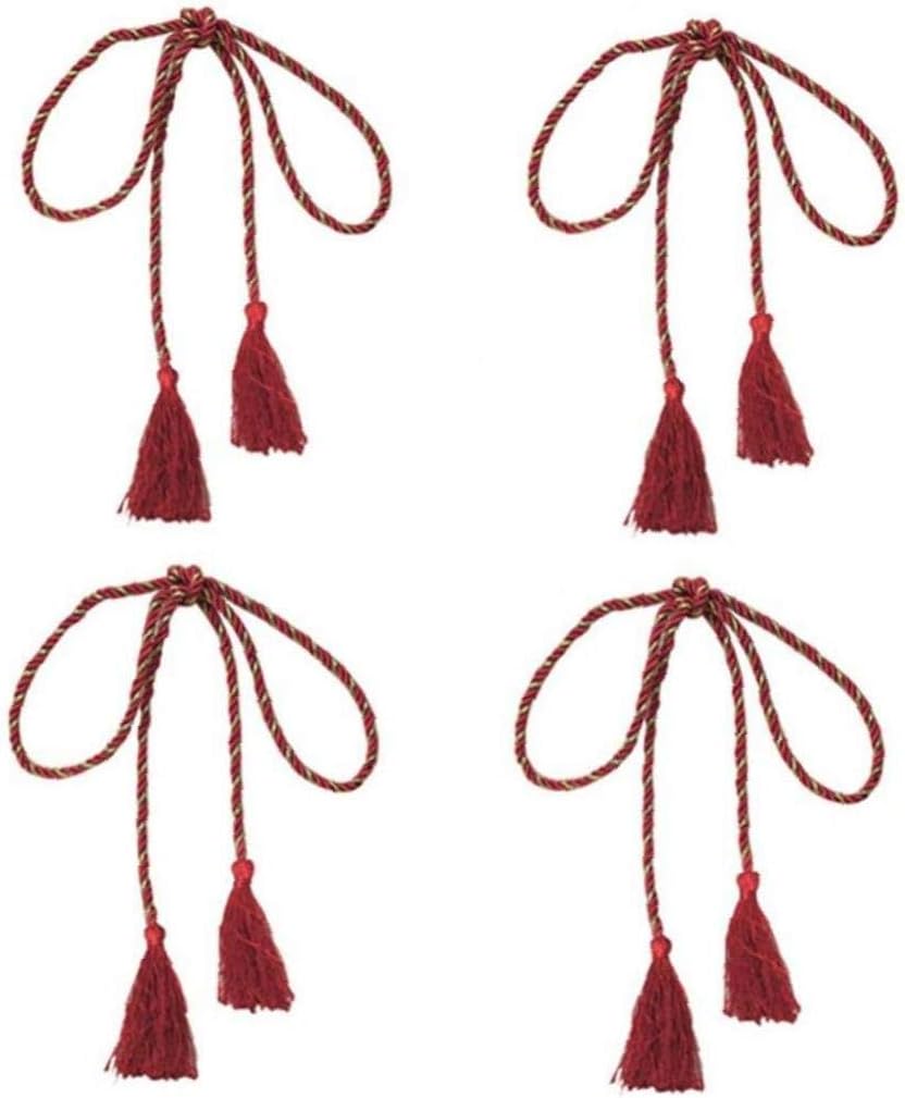 Voxloud Com Casecover 4pcs Rideau Embrasse Clips Boucle Hanging Boule Embrasse Porte Sangles Accessoires Brosse Bind Sangles Boucle Decor Rouge Accessoires Pour Rideaux Et Stores Decoration De La Maison