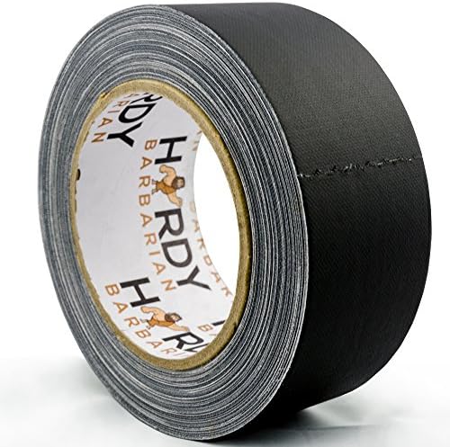 Gaffers Tape by HardyBarbarian, 2 inch 25 yards, Best Substitute for Duct Tape, Heavy Duty, Low Gloss, Weather &amp; Water Resistant, Hand Tearable, PE Coated (Black)