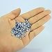 LolliBeads Resin Crystal Round Nail Art Mixed Flat Backs Acrylic Rhinestones Gems,Mix Size 1.5-5 mm, Color Light Blue (1200Pcs)