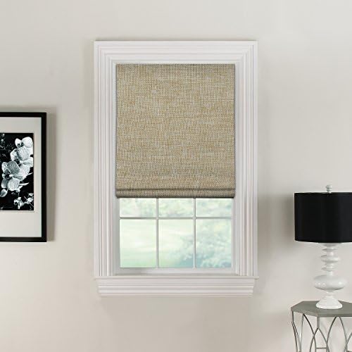Furniture Fresh Flat Roman Shades-Blackout, Thermal-(36" W x 72" L, Beige)-Cordless