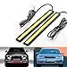 RioRand RR-2P-6W-6K-S LED Daytime Running Light (2-Piece Waterproof Aluminum High Power 6W 6000K Xenon Slim COB, White)