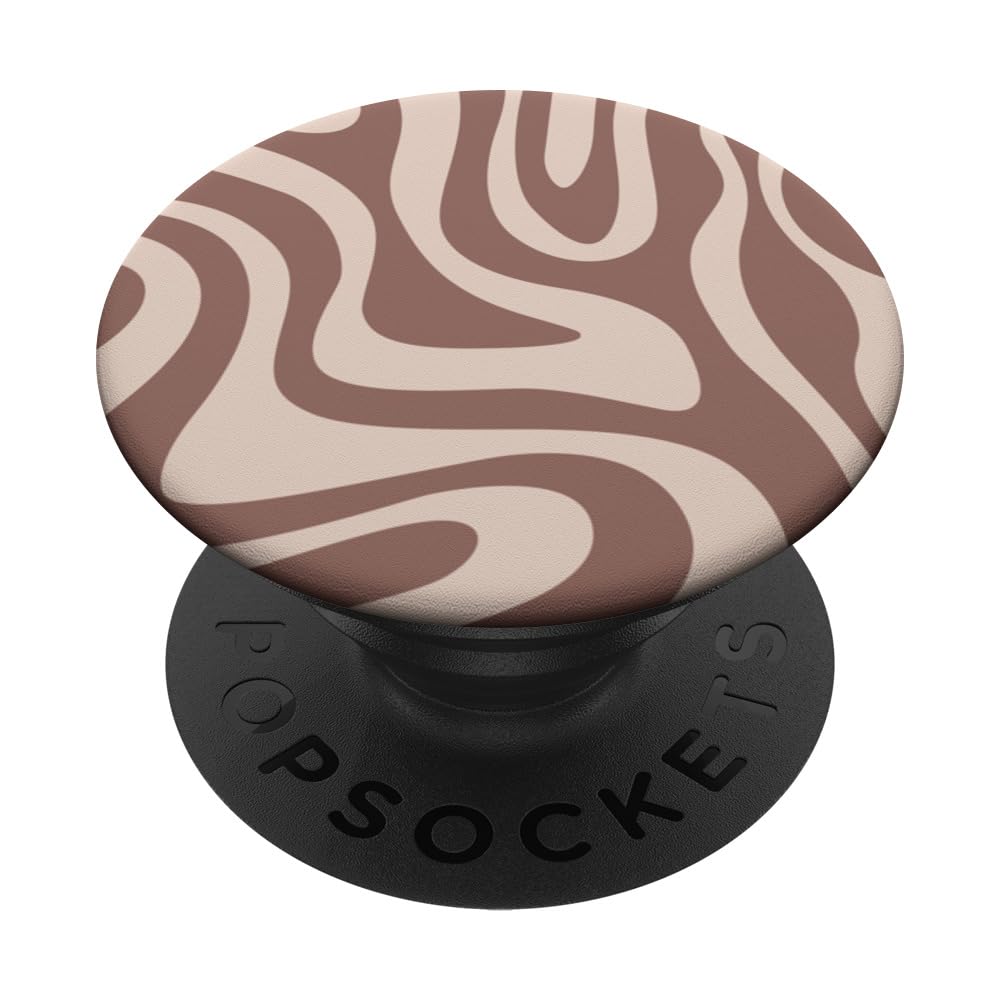 Abstract Boho Neutral Terracotta Striped For Teen Girl Women PopSockets Swappable PopGrip