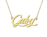 Aoloshow 18k Gold Plated Gaby Name Charm Necklace