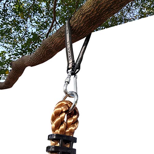 LONGTAI Climbing Rope Tree Swing Set with Multicolor Platforms and Disc