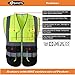 JKSafety 7 Pockets High Visibility Zipper Front Safety Vest With Reflective Strips.Meets ANSI/ISEA Standards (130-Yellow-Black XL)