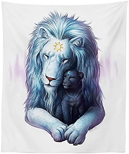 Amazon Co Jp タペストリー シルバーライオンは小さな黒いライオン タペストリー アニメ 多機能壁飾り おしゃれ 壁掛け 誕生日 個性 アートポスター インテリア 模様替え リビングの飾り 新居祝い 贈り物 結婚プレゼント 3 152cm Generic