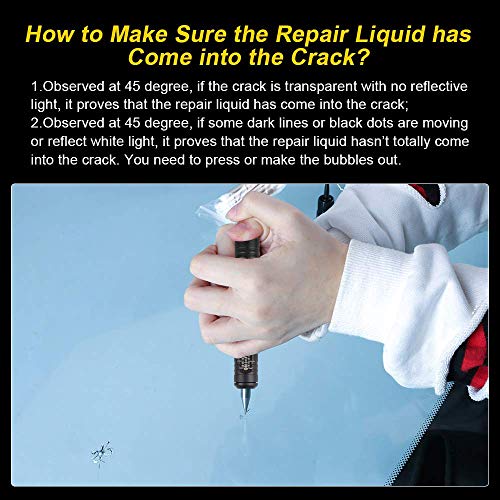 AUTOPDR (Latest Model) Windshield Crack Repair Kit, Free Drilling Glass Repair Kit for Cracks/Chips Bull's Eye/Spider Web/Stars/Crescent/Cross Fissure and Stone Damage - Thumbnail 5
