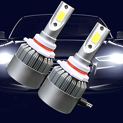 9005 Led Headlight Bulbs, VKOSHA Headlamps Conversion Kits, All-in-One Automobile Lamp Replacement with Advanced COB Chips, Waterproof 72W 6000K Cool White Light 2pcs (One Set)- 1Year Warrenty