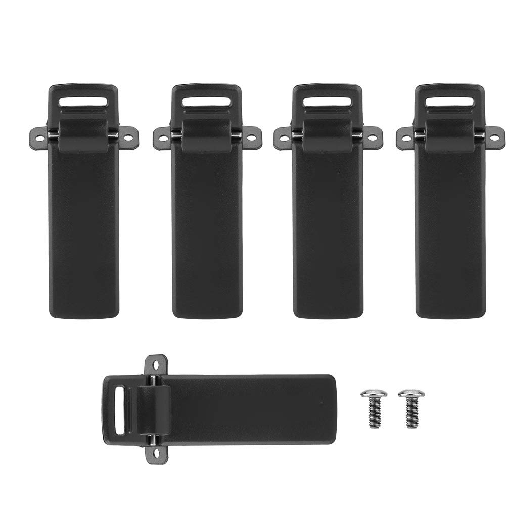 UV-5R Replacement Belt Clip for UV-5R Two Way Radio Walkie Talkie Back Clip, 5Pack Original Walkie Talkie Belt Clip