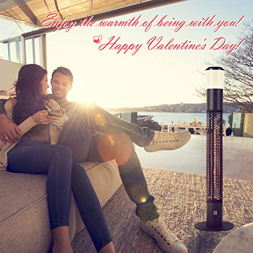 Star Patio Outdoor Freestanding Electric Patio Heater with Bluetooth Speaker, LED Light, Column Outdoor Heater Suitable as a Balcony Heater, Verandah Heater, BBQ Party Heater