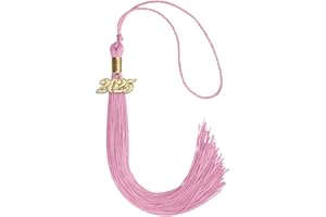Endea Graduation Single Color Tassel with Gold Date Drop (Pink, 2025)