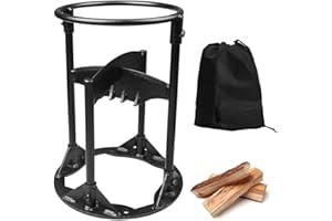 ENOCHROZEY Kindling Splitter, Heavy Duty Cast Iron Wood Splitter, Portable Manual Log Splitter Firewood Cutter Cracker with Double Cutting Wedge for Camping, Fireplace