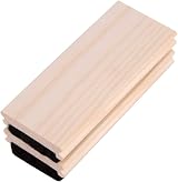 Uncle Paul 2 PCS Chalk Eraser Pine Wood Felt Blackboard Whiteboard Cleaner view 2