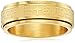 Amazon Essentials Steeltime Men's 18k Gold Plated Our Father Prayer Spinner Band Ring , (previously Amazon Collection)